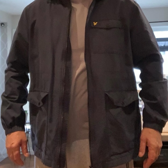 Lyle & Scott distressed blue hooded jacket - Picture 8 of 8